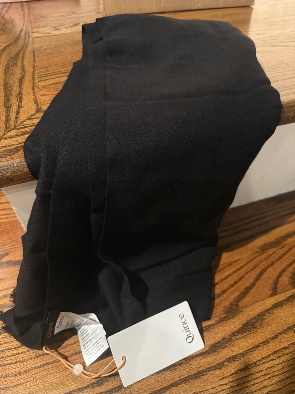 Quince Featherweight Cashmere Silk Frayed Edge Scarf